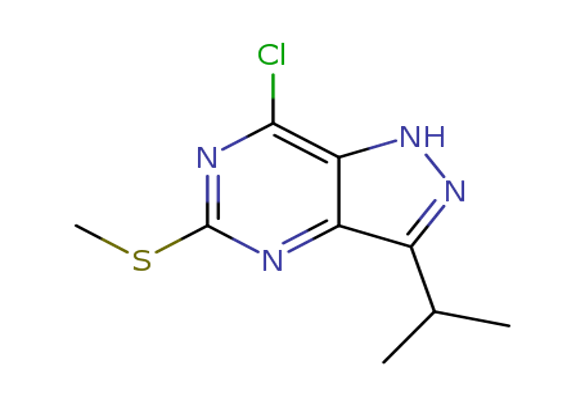 7-Chloro-3-isopropyl-5-(methylthio)-1H-pyrazolo[4,3-d]pyrimidine