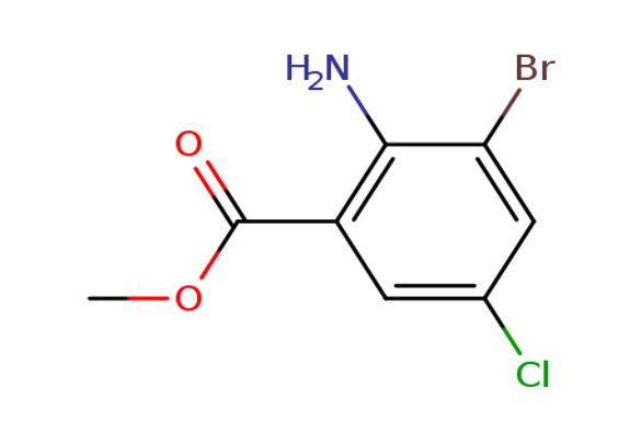 2-Amino-3-bromo-5-chloro-benzoic acid methyl ester