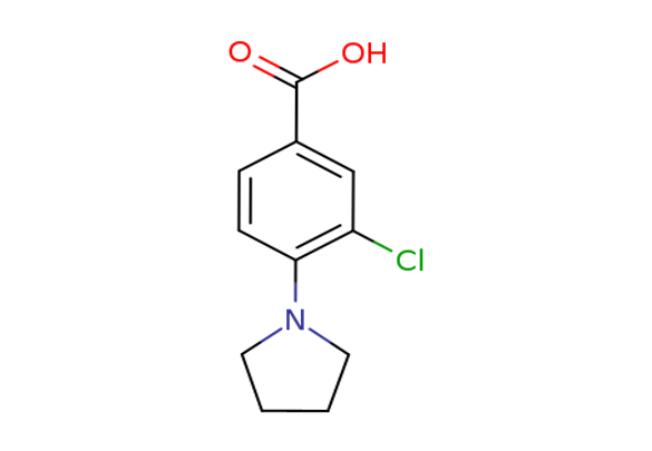 3-Chloro-4-pyrrolidinobenzoic Acid