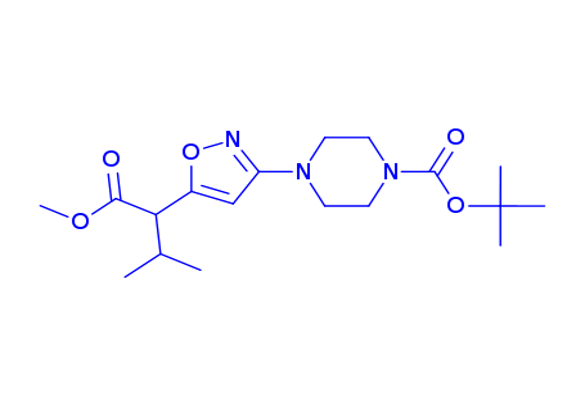 tert-Butyl 4-(5-(1-methoxy-3-methyl-1-oxobutan-2-yl)isoxazol-3-yl)piperazine-1-carboxylate